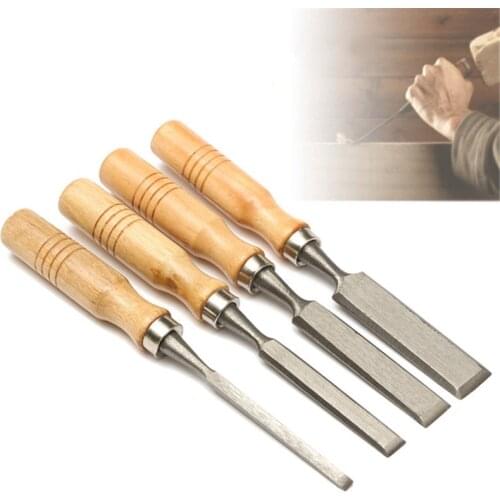 4Pcs Art Artist Carpenter Woodcut Woodcarve Gouge Woodwork Sculpture Chisel Wood Carve Chip Carpentry Mortise Craft