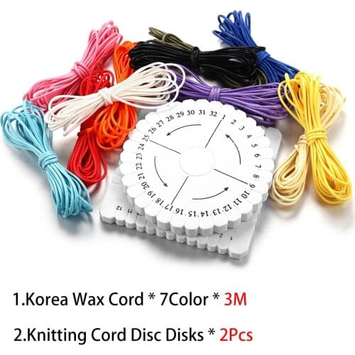 9PCS/Set Waxed Cord Cotton Thread String Strap Cord Disc Disk Necklace Rope For Jewelry Making Kits DIY Bracelet Supplies Sets
