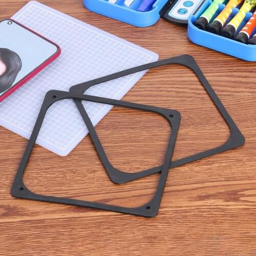 Anti Vibration Rubber Gasket for PC Case Fan Accessories Silicone Shock Proof Absorption Pad 120x120mm Pack of 2