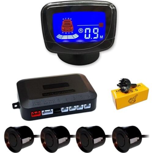 Car Auto Parking Sensor Kit Screen Lcd Display 4 Buzzing Park Sensoru Radar Monitor System Distance Detection Blind Sensor