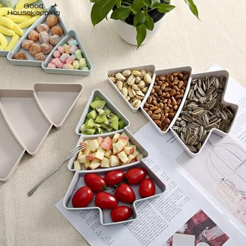 Christmas tree grill dish snack plate dried fruit plate creative home living room candy plastic melon seeds dish dried fruit box