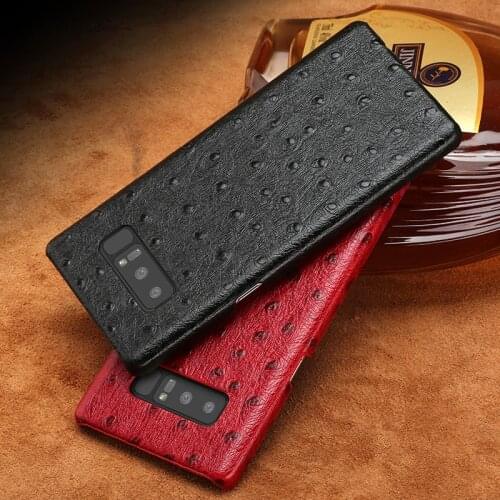 Cowhide Phone Cases For Samsung Galaxy S6 S7 S8 S9 S10 Plus Ostrich Texture Case For Note 8 9 A5 A7 A8 2018 J3 J5 J7 2017 case