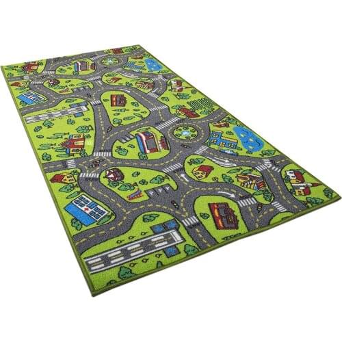 Car Rug Kid for Toy Cars Playroom and Classroom Multi Color Activity Centerp Play Mat Safe and Fun Play Rug for Boys and Girls