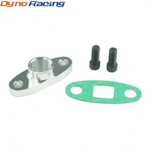 Turbo Oil Drain Outlet Flange Gasket Adapter Kit Female AN10 1/2 NPT Fitting T3 T4 GT32 GT37 GT40 Turbo fitting