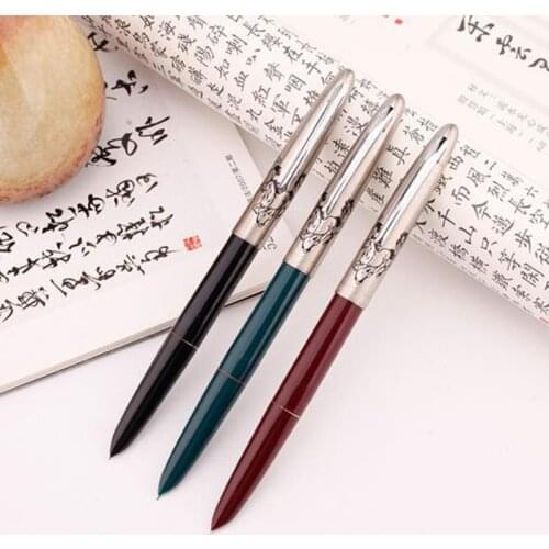 HERO 329-2 Vintage Fountain Pen Arrow Mark 329 Horse Head Pattern Collection Ink Pen Iridium Fine Nib 0.5mm For Writing Pen