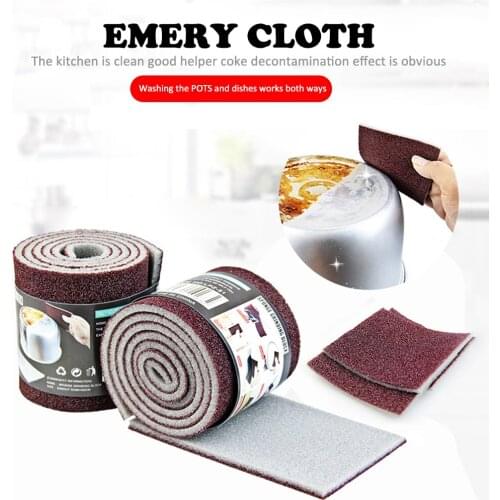 1 Roll Removing Rust Sponge Cleaning Pad Sponge Eraser Household Cleaning Items For Pan Pot Dish Kitchen Utensils