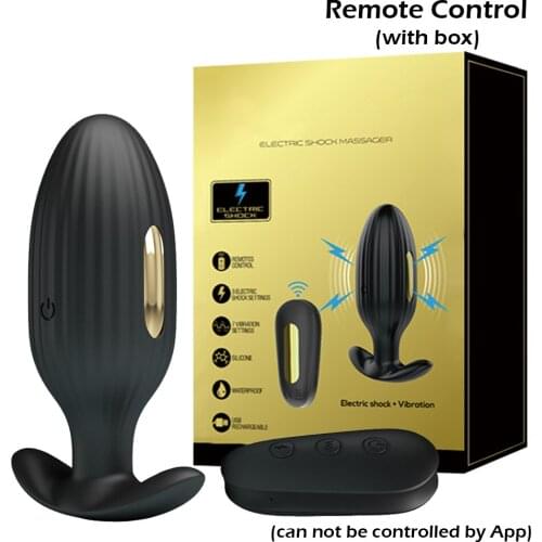 APP Control Electric Shock Pulse Anal Dildo Vibrator Male Prostate Massager Butt Plug Anus Dilator Sex Toy For Men Masturbator