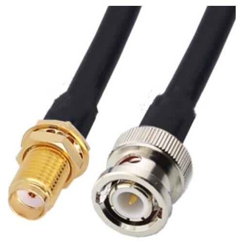 SMA Female To BNC Male connector 5D-FB 50-5 Coaxial RF Adapter Jumper Cable 50ohm