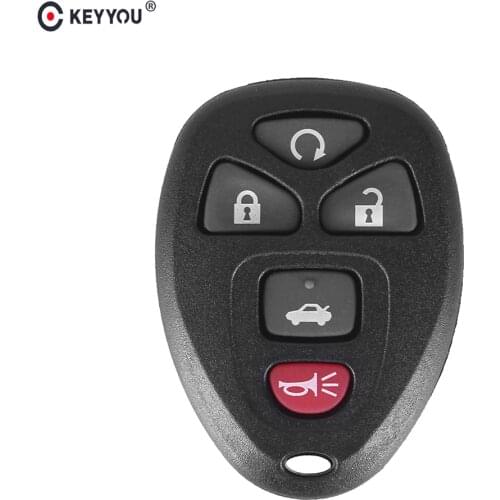 KEYYOU 4+1 5 Buttons Remote Key Shell For Chevrolet Buick GMC Cadillac Enclave Escalade Equinox Suburb Traverse Keyless Entry