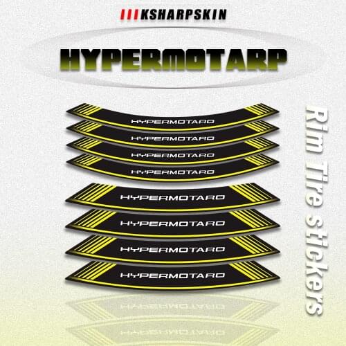 8X Creative Motorcycle sticker accessories tire wheel decorative stickers decal for DUCATI HYPERMOTARD 950 1100 821 939 17inch