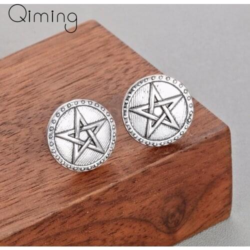Round Star Earrings Boho Vintage fashion Ethnic Jewelry Arabic Turkey Gold Vikings Stud Korean Women Earrings