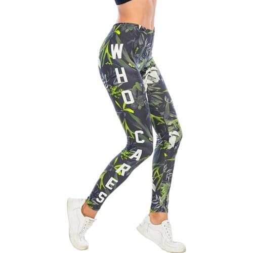 Zohra Sexy Women Legging Orchid with letters Printing Fitness leggins Fashion Slim legins High Waist Leggings Woman Pants