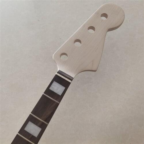 Best Unfinished Canada Maple 20 Fret For Electric Jazz style Bass Guitar Neck Rosewood fingerboard inlay
