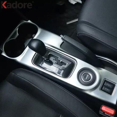 For Mitsubishi Outlander 2016 2017 ABS Matte Gear Shift Panel Trim Cup Cover Car Decoration Interior Accessories Car Styling
