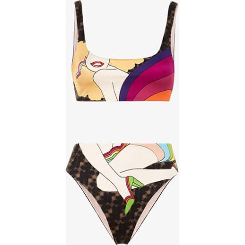 Women 1 Piece Swimsuit Swim Suit One Bikini Bathing 2021 Beachwear Beach Ladies New Yellow Hot Print Polyester Sierra Surfer