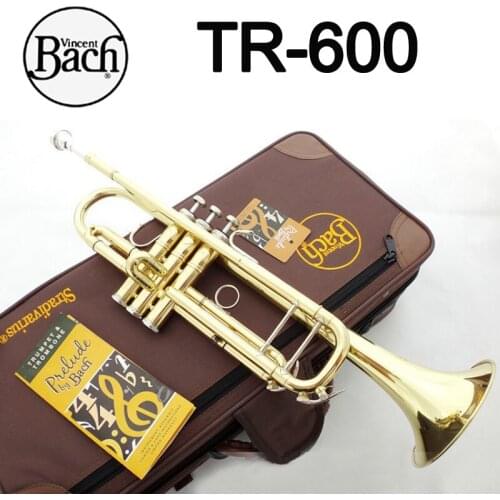 New MFC Bb Trumpet TR-600 Gold Lacquer Music Instruments Profesional Trumpets Student Included Case Mouthpiece Accessories