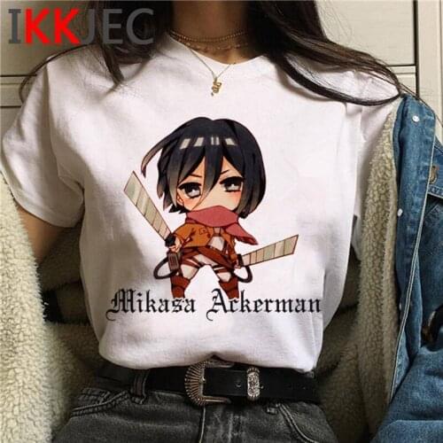 Attack on Titan Shingeki No Kyojin t shirt men white t shirt harajuku kawaii couple aesthetic print summer top white t shirt