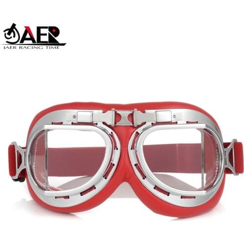 Motorcycle Helmet Glasses Motorbike Vintage Leather Goggles Cruiser Folding Riding Bike Cycling 100% Goggles Glasses