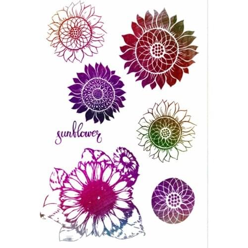 PANFELOU 11*16cm sun flower Transparent Clear Silicone Stamps/Seal DIY scrapbooking/photo album Decorative clear stamps sheets
