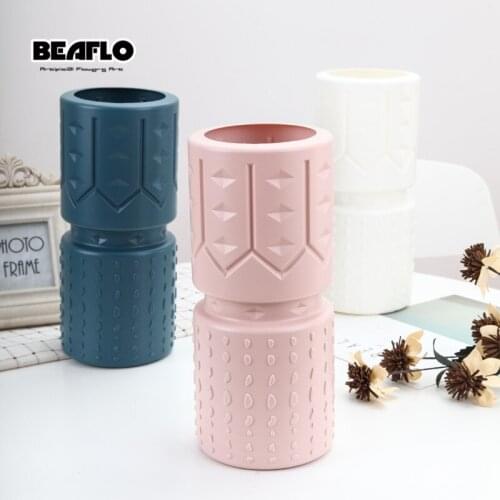 Plastic Vases Home Decoration Shatterproof Imitation Ceramic Flower Pot for Table Arrangement Office Living Room Home Decor