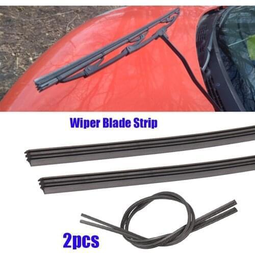 2Pcs Car Wiper Blade Strips Rubber Windshield Replacement Automobile Accessories Off Road 4x4 Truck Trailer Caravan RV Universal