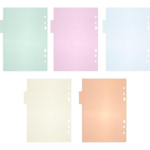 10pcs A4 Binder Dividers Labels Insertable Multicolor Plastic Tab for Office