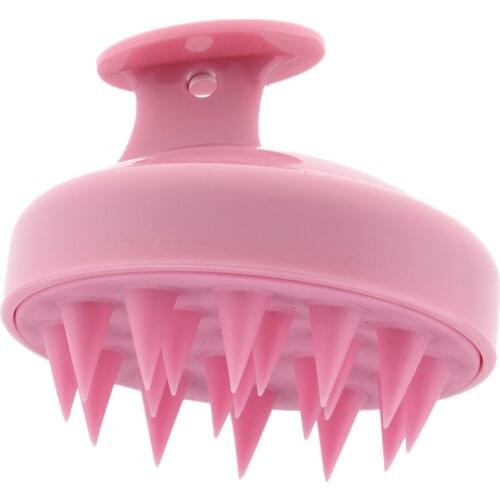 Silicone Shower Shampoo Body Wash Dandruff Brush Hair Scalp Massager 8x8x7cm