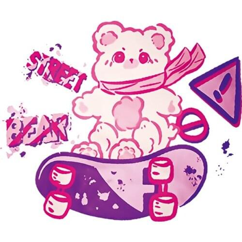Cute Cartoon Bear Iron on patches Applique on Clothes Washable Ironing stickers Heat Transfer printing Heat-sensitive patches