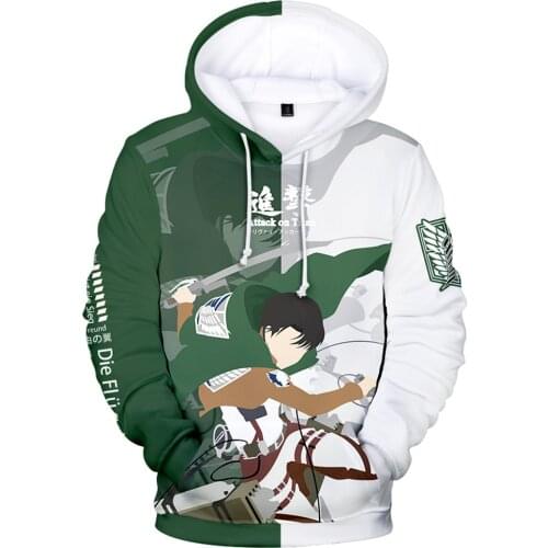 Anime Attack On Titan Cosplay Hoodie Shingeki no Kyojin Levi Cosplay Sweatshirt Adult Casual Streetwear Pullover