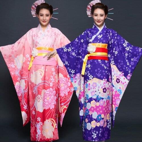 Japanese Traditional Womens Clothing Kimono Formal Yukata Anime Performance Photo Suit Kimono Kimono Women