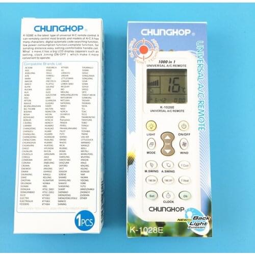 1000 in 1 K-1028E For CHUNGHOP Universal Wireless Remote Control AC Digital LCD Remote Control for Air Conditioner