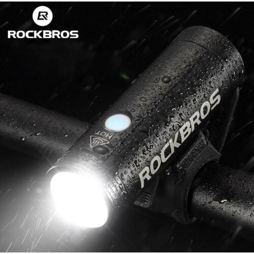 ROCKBROS Bike Front Light Rainproof USB Rechargeable Bicycle Light 400LM Cycling Headlight LED 2000mAh Flashlight MTB Bike Lamp
