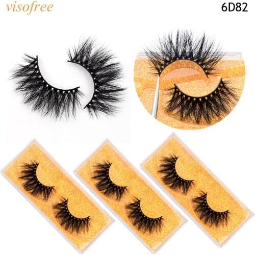 Visofree 5D Mink Lashes Maquillaje Crisscross 3D Eyelashes Handmade Full Strip Lashes faux cils false eyelashes Make up 6D82