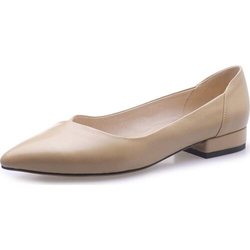 19 years of age season recreational leather shoes with lower side with pointed shoes 4041