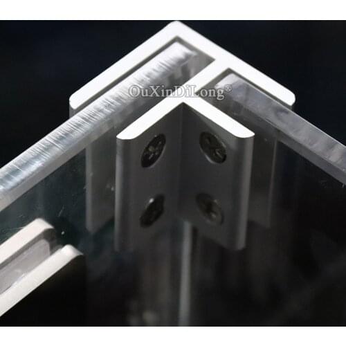 Brand New 2PCS Aluminum Alloy Glass Clamps Clips Board Frame Glass Shelf Fixed Holder Brackets No Drilling for 10~12mm