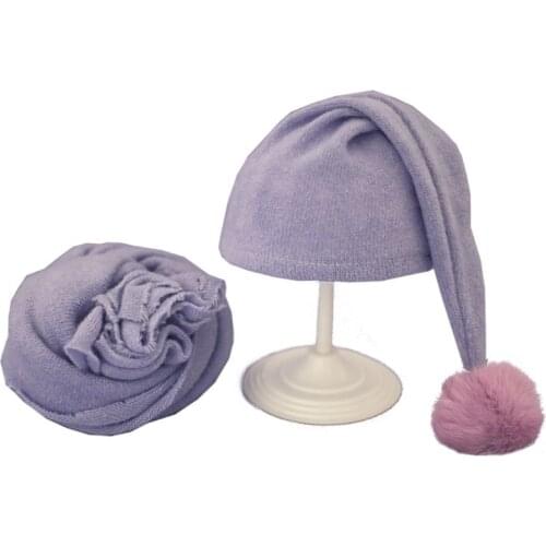 2020 Newborn Photography Props Wraps + Hat Set Beanie Propshoot for Photography New Born Baby Boys Girls Accessories