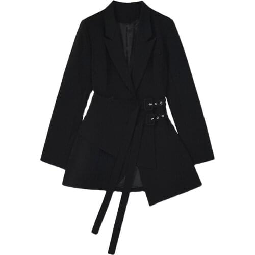 2021 New Spring Autumn New Plus Size 4XL Womens Windbreakers Coat Suit French Dress Early Spring Wear All-Match Sundress Female