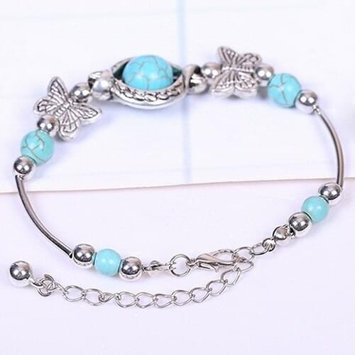 24pcs Womens Fashion Beads Bracelet Charming Alloy Bangle Jewelry Gift