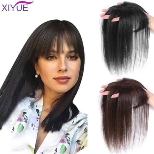 3D Bangs Invisible Seamless Head Hair Water Ripple Hair Air Bangs Head Overhead Natural Invisible Replacement Cover White Hair