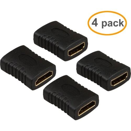 4PCS HDMI Female Adapter Gold Plated High Speed V1.4 Female to Female F/F Coupler Extender Adapter Plug for HDTV HDCP