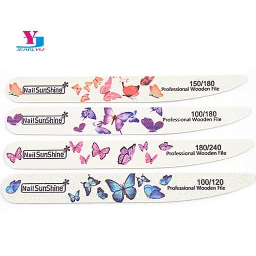 60pcs/Set Nail Art Tools Kit Nail Files Buffing Grit Sanding Block Nails Buffer UV Gel Polishing Nail Professional Wooden Tools