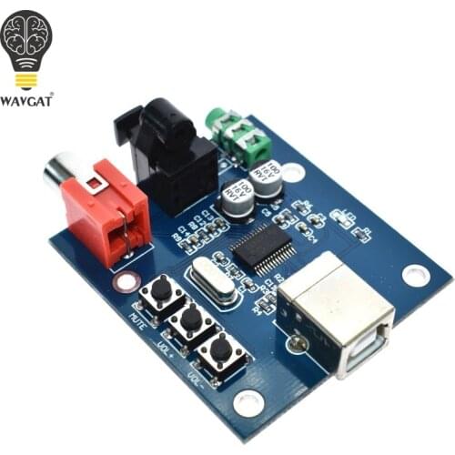 WAVGAT PCM2704 USB DAC USB Power fiber optic coaxial analog output for Raspberry Pi Raspbian RaspBMC Windows 7 need no drive