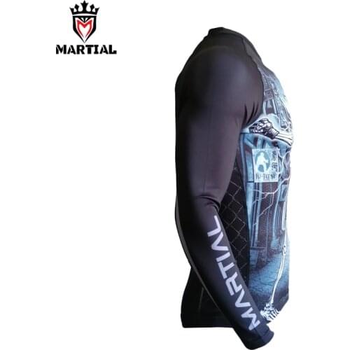 Martial: 2020 NEW ARRIVAL FIGHT VILLAGE Rashguard Sublimated BJJ gym shirts MMA shirts Short Sleeve sport top