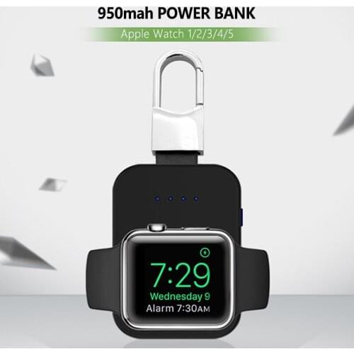 Watch Qi Wireless Charger 950mAh Mini PowerBank for Apple iWatch 5 4 3 2 1 Portable External Battery Power Bank Wireless Charger