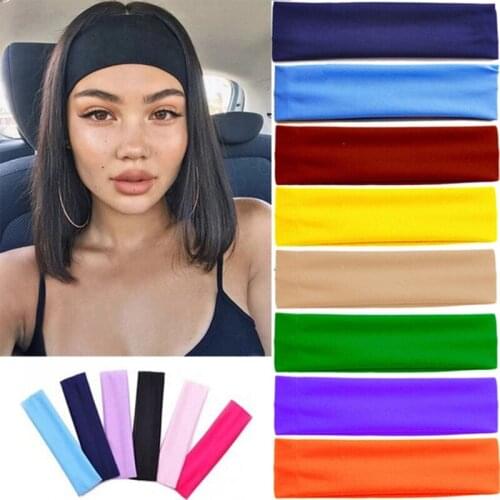 Women Yoga Elastic Turban Hair Band Headband Sports Headbands Elastic Sports Headbands Unisex Sport Sweat 2021 New