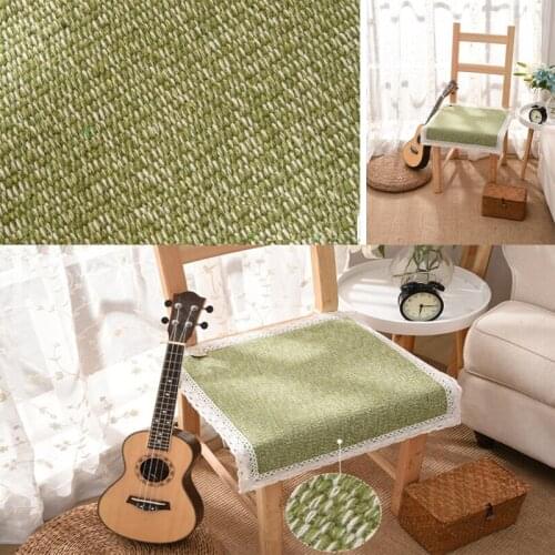 Cotton Seat Cushions Lace Trim Decorative Chair Pad Square for Tatami Buttock Mat Office Breathable Stool Pillow Cushion 40*40CM