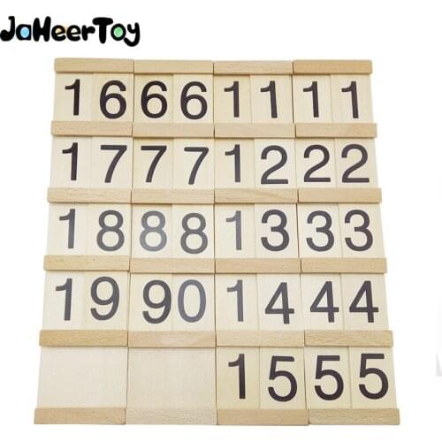 JaheerToy Arithmetic Digital Cognition Math Toys for Children Montessori Educational Toy Wood Board Figure