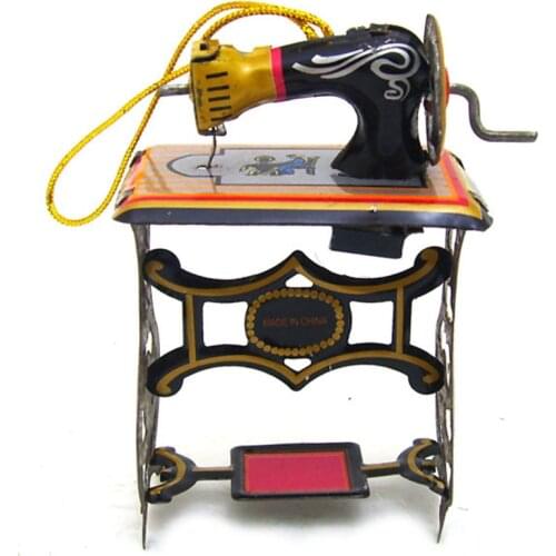 Classic Vintage Clockwork Sewing machine Photography Children Kids Adult Collectible Tin Toys