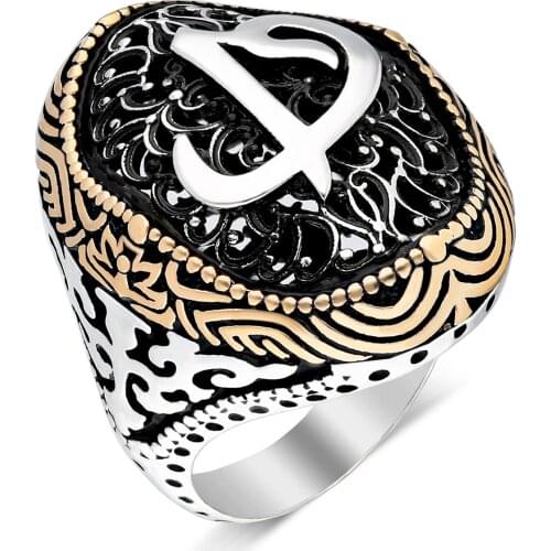 925 Pure Sterling Silver Ring For Men Unique Design Patterned Stamped 9 Variations High Quality Turkish Jewelry