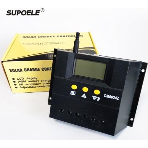 CM6024Z 60A 50A 40A 12V 24V auto LCD display PWM Solar panel Battery Charge Controller For Solar Home system indoor use